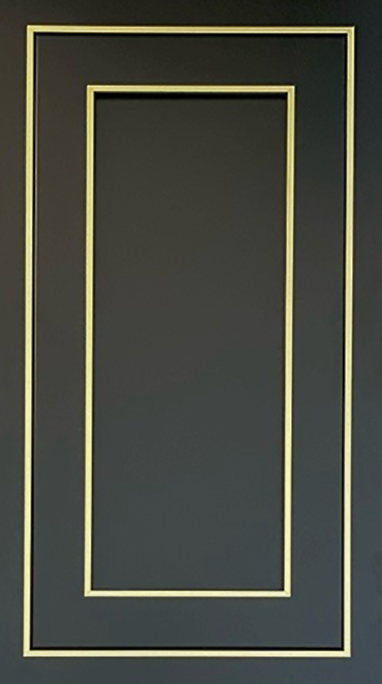Crawford Black Paint & Metal Frame Door