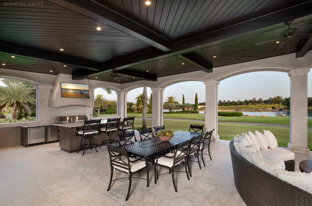 Outdoor Custom Home Bar with Custom Cabinets in Naples, Florida Outdoor custom home bar with custom cabinets for a backyard in naples florida