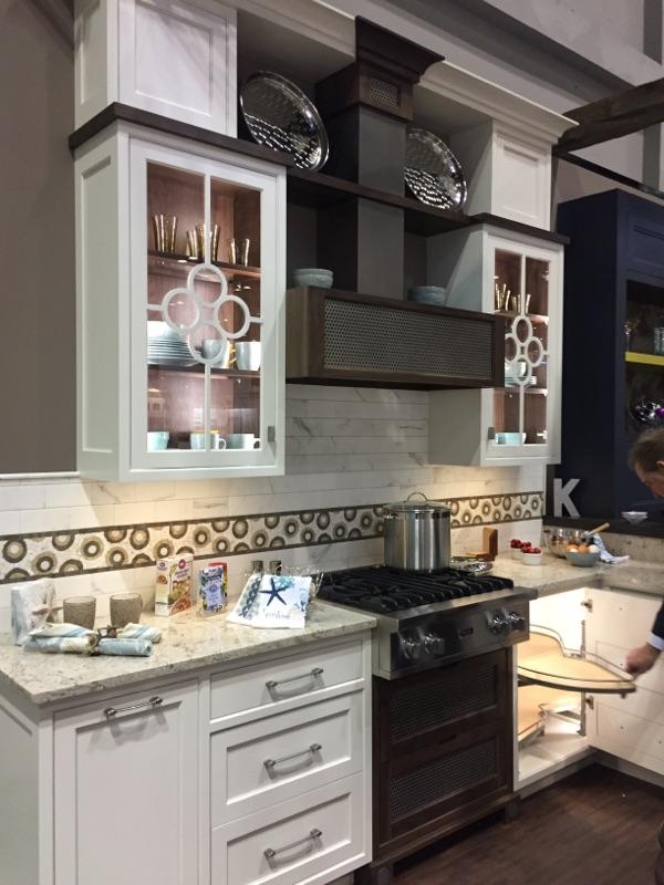 Kountry Kraft displays a metal fusion range hood at KBIS 2017